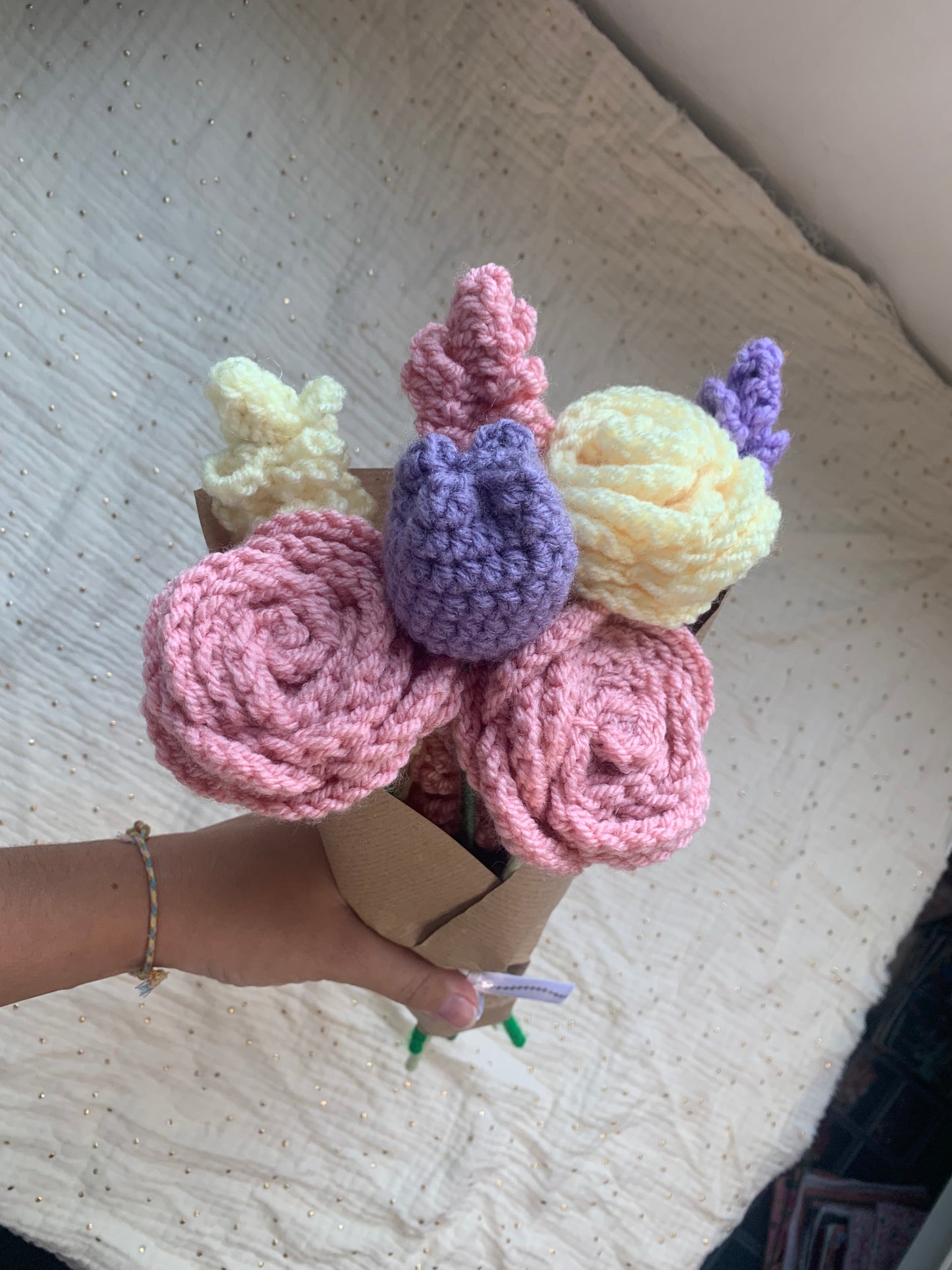 Bouquet de fleurs crochet