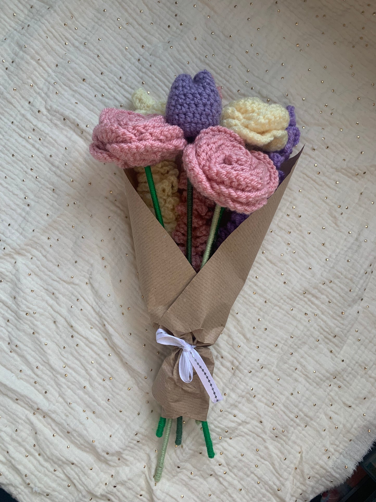Bouquet de fleurs crochet