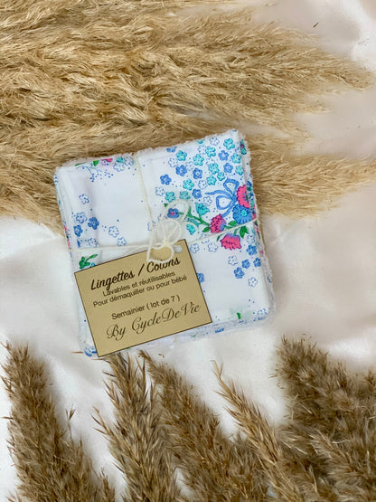 Semainier de coton lavable