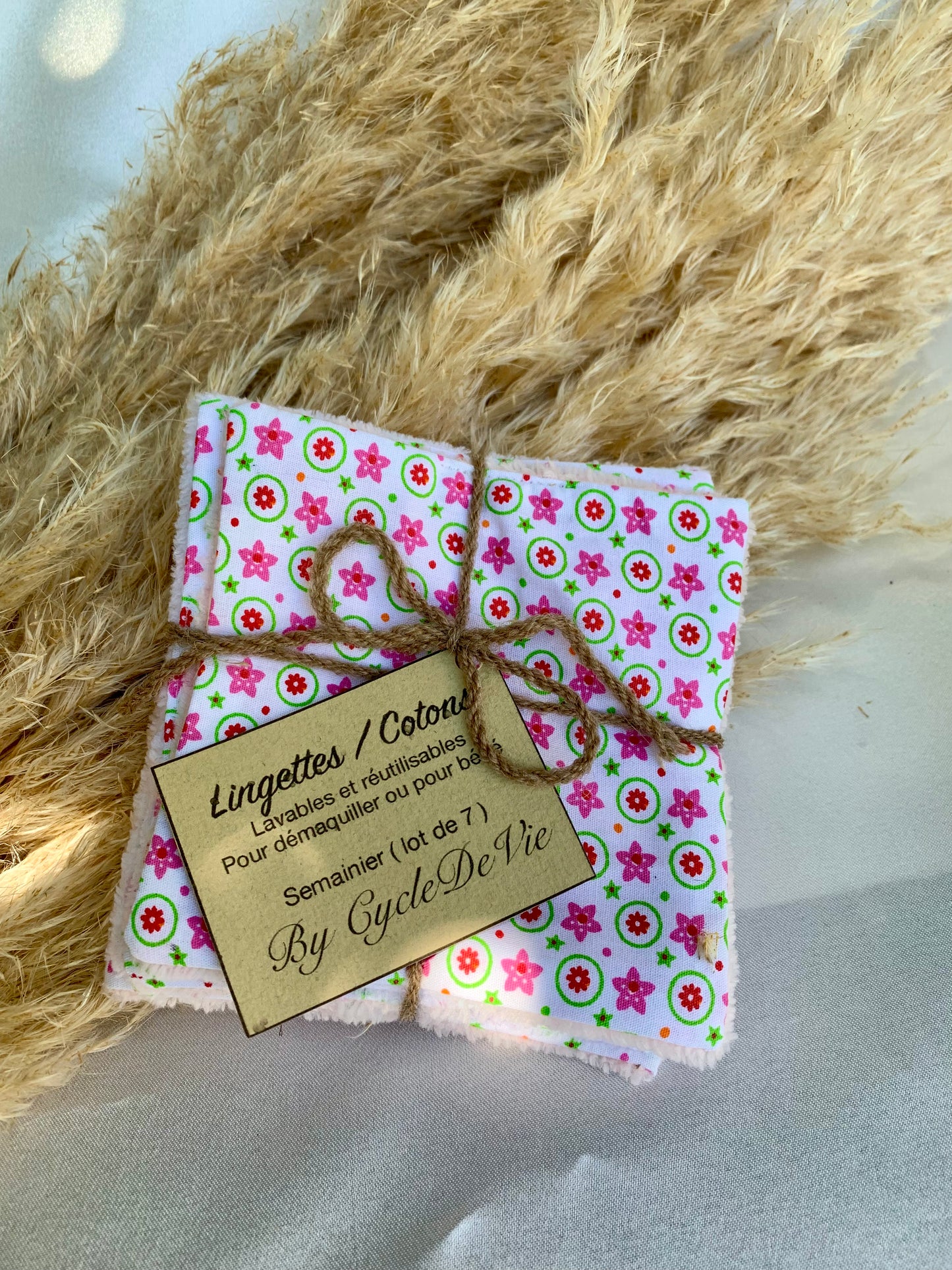 Semainier de coton lavable