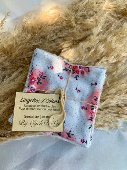 Semainier de coton lavable